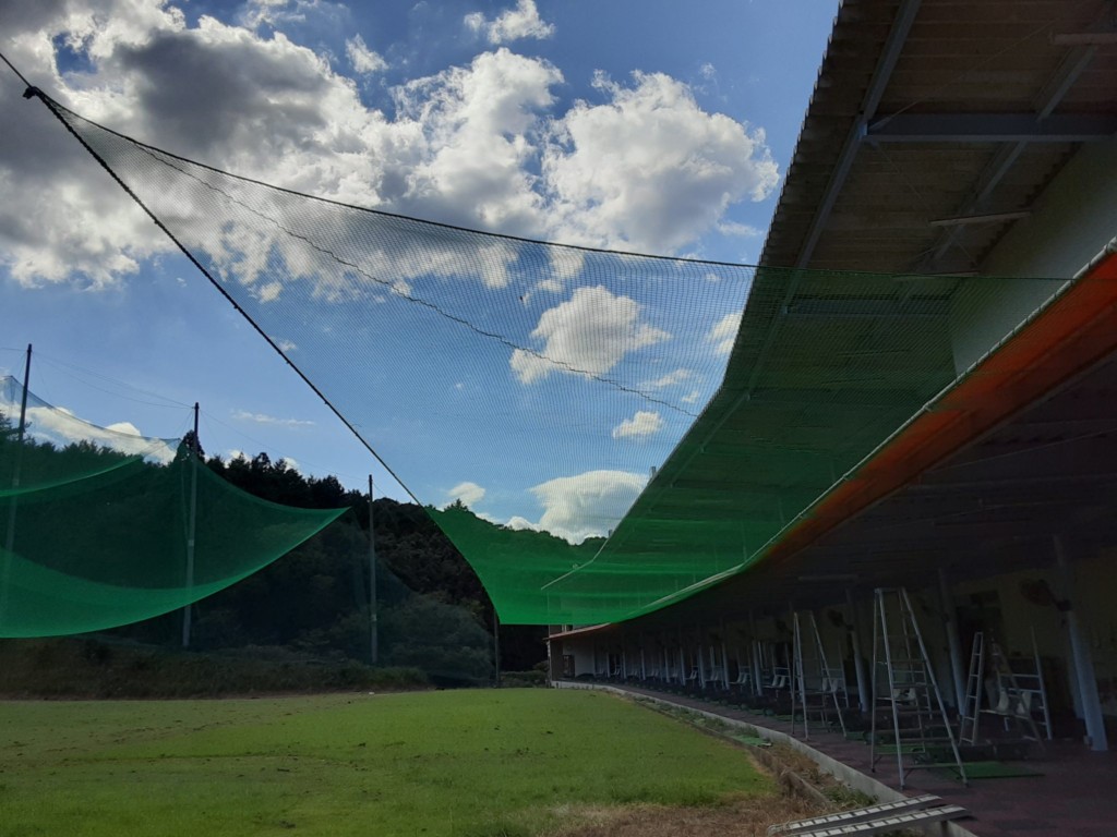 打席手前防球ネット設置工事