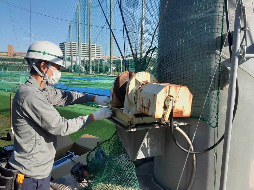 電動ウインチ交換工事