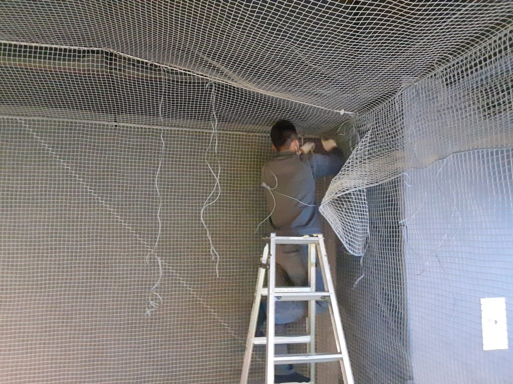 インドアゴルフネット設置工事