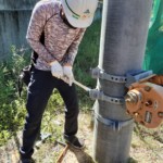 打席手前防球ネット設置工事