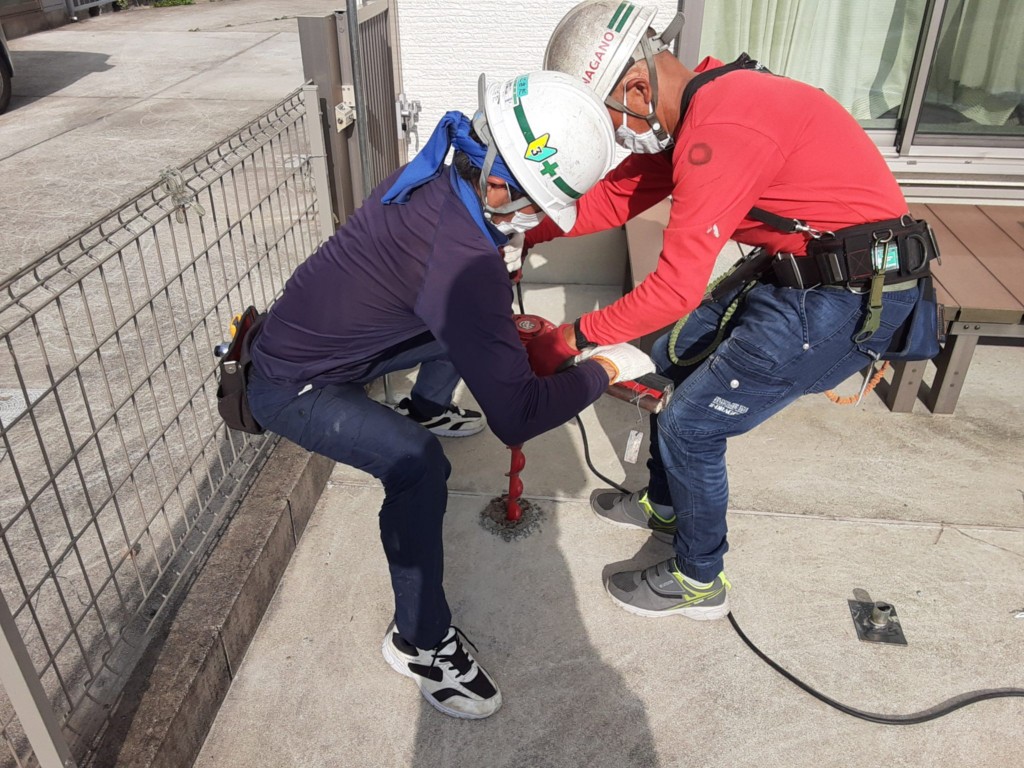 防球ネット設置工事