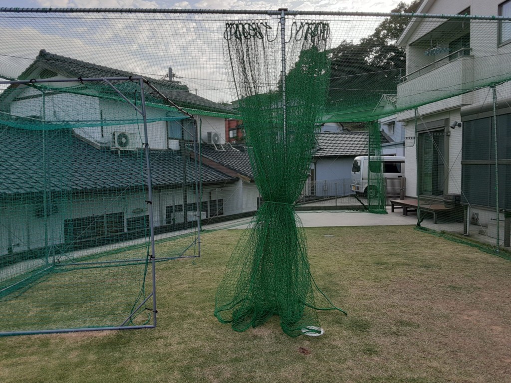 防球ネット設置工事
