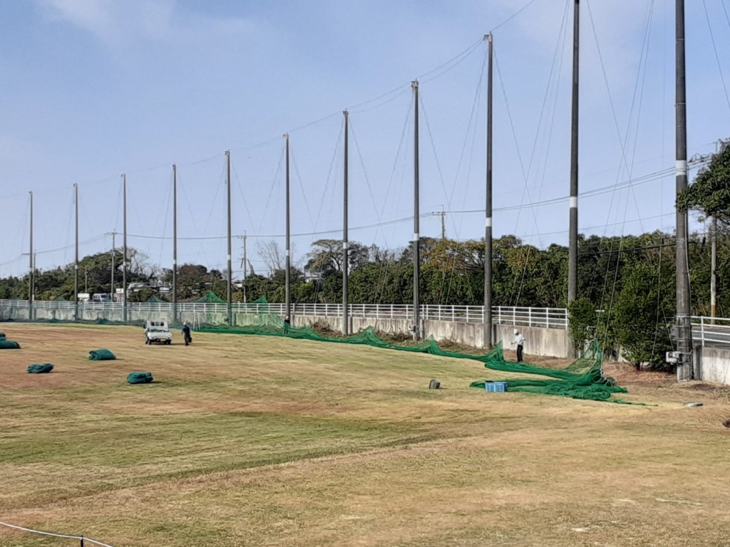 練習場ネット張替工事