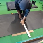 人工芝貼替工事