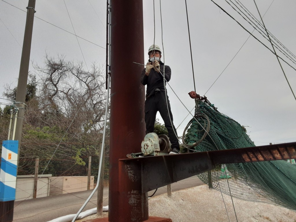 巻ワイヤー交換工事