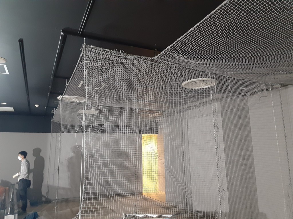 インドアゴルフネット設置工事