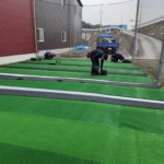 パター練習場人工芝貼り工事