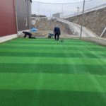 パター練習場人工芝貼り工事