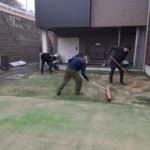 パター練習場人工芝貼り工事