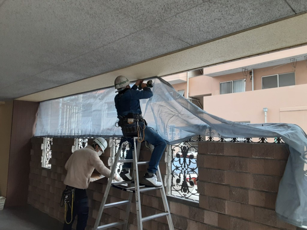 防砂ネット設置工事