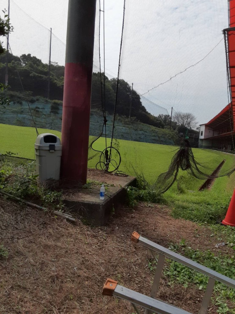固定張りネット張替工事