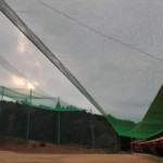 打席手前ネット補強工事