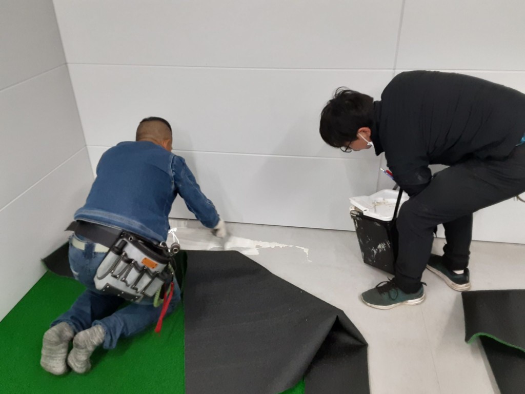 インドアゴルフ設置工事