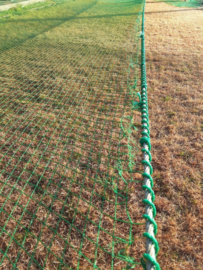 打席手前ネット補強工事