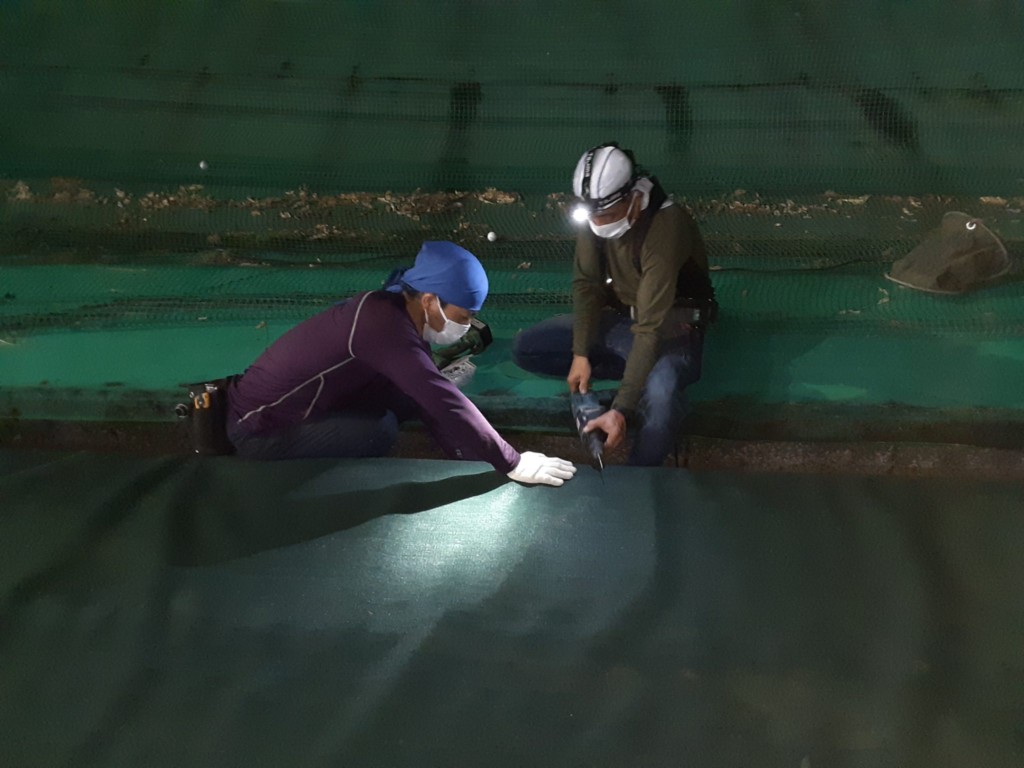 人工芝貼り工事