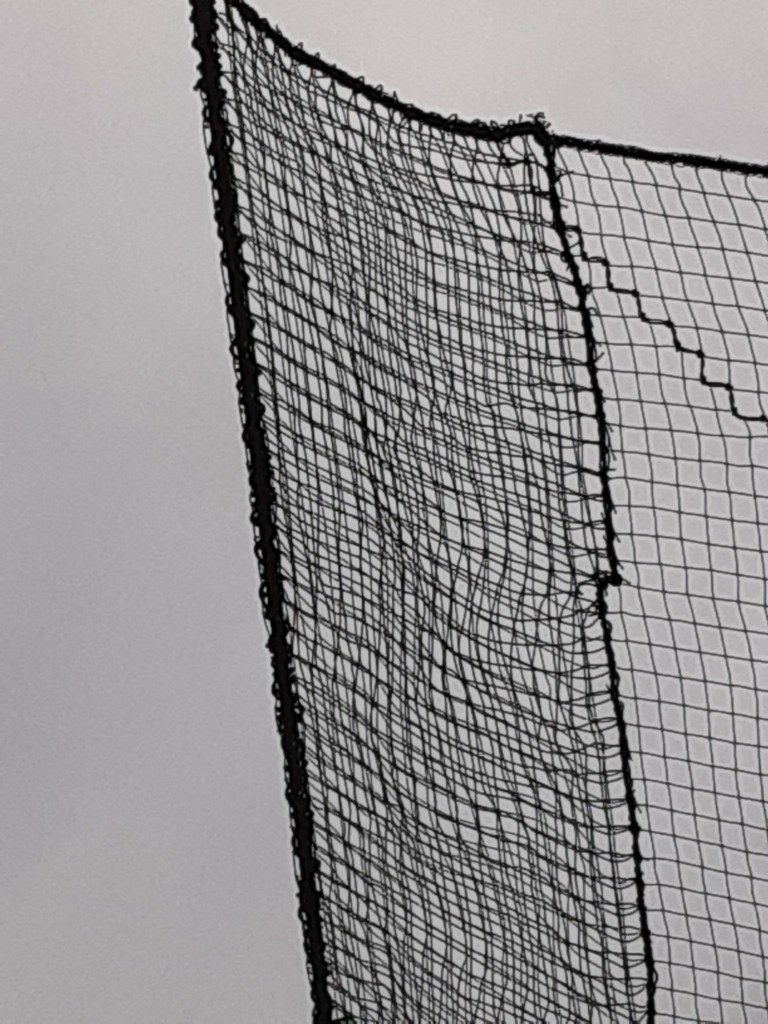 打席手前ネット補強工事