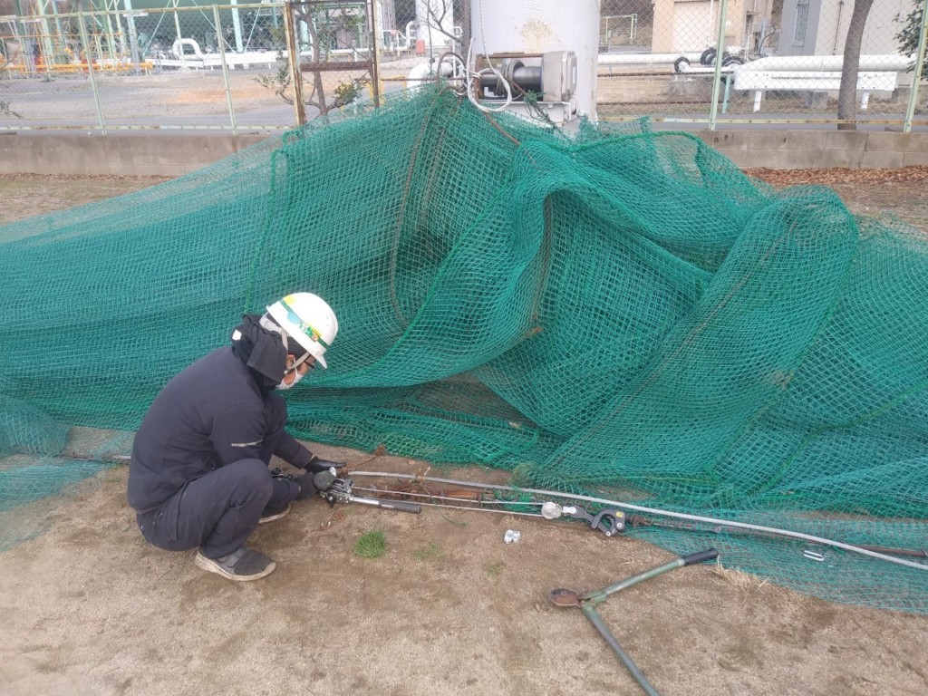 ワイヤー交換工事