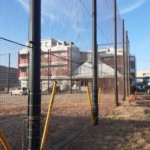 防球ネット解体工事