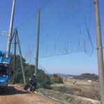 防球ネット解体復旧工事