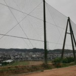 防球ネット解体復旧工事