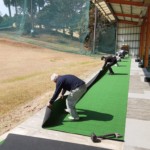 １階打席前人工芝貼替工事