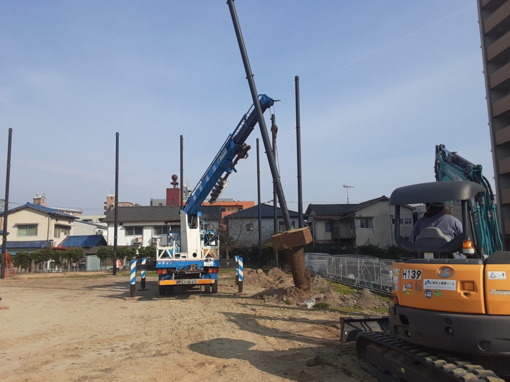 防球ネット解体工事