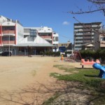 防球ネット解体工事