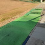 １階打席前人工芝貼替工事