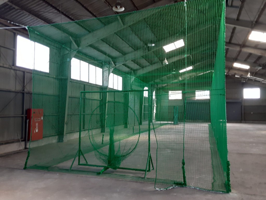 インドア野球ネット設置工事