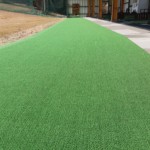 １階打席前人工芝貼替工事