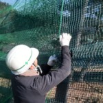 右サイドネット一部上張り工事