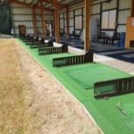 １階打席前人工芝貼替工事