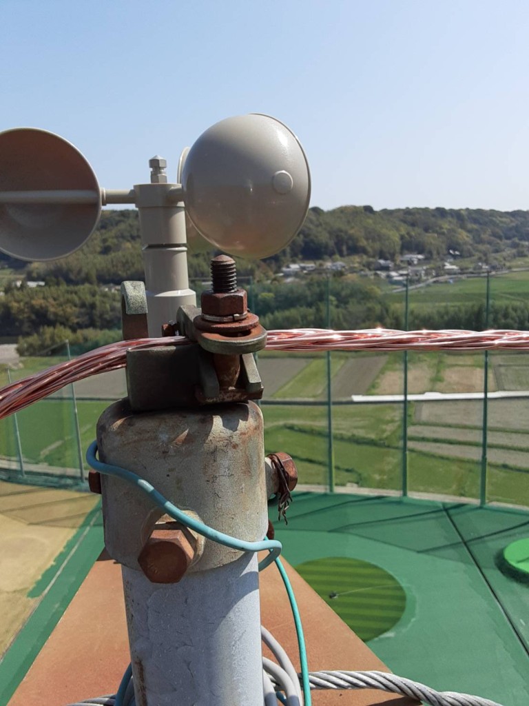 避雷針銅線交換工事