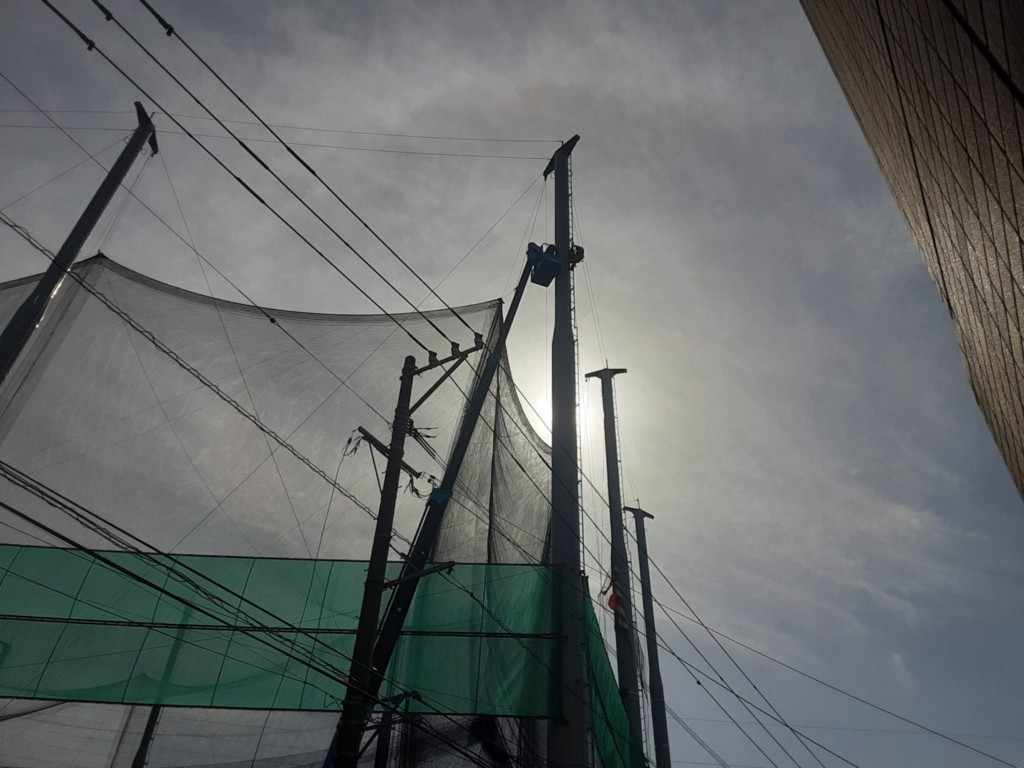 ヤード表示ネット設置工事