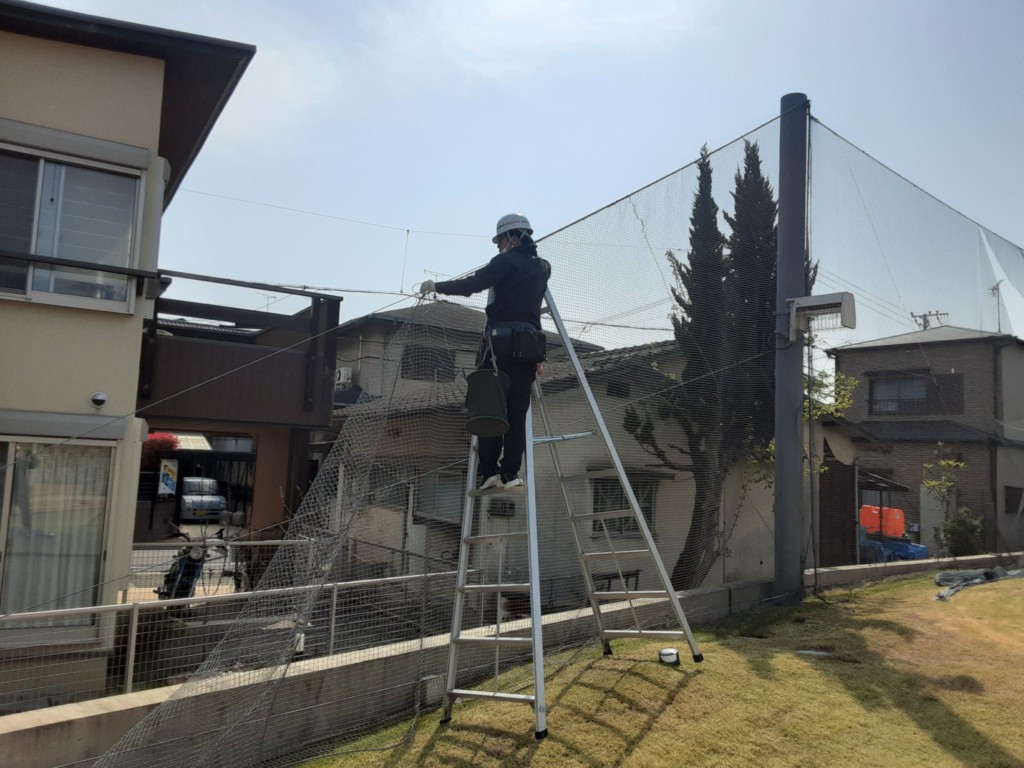 防球ネット張替工事