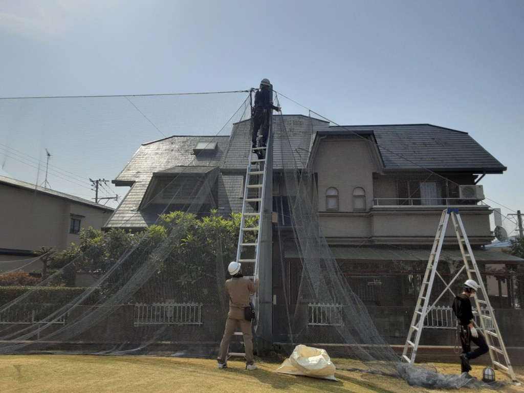 防球ネット張替工事