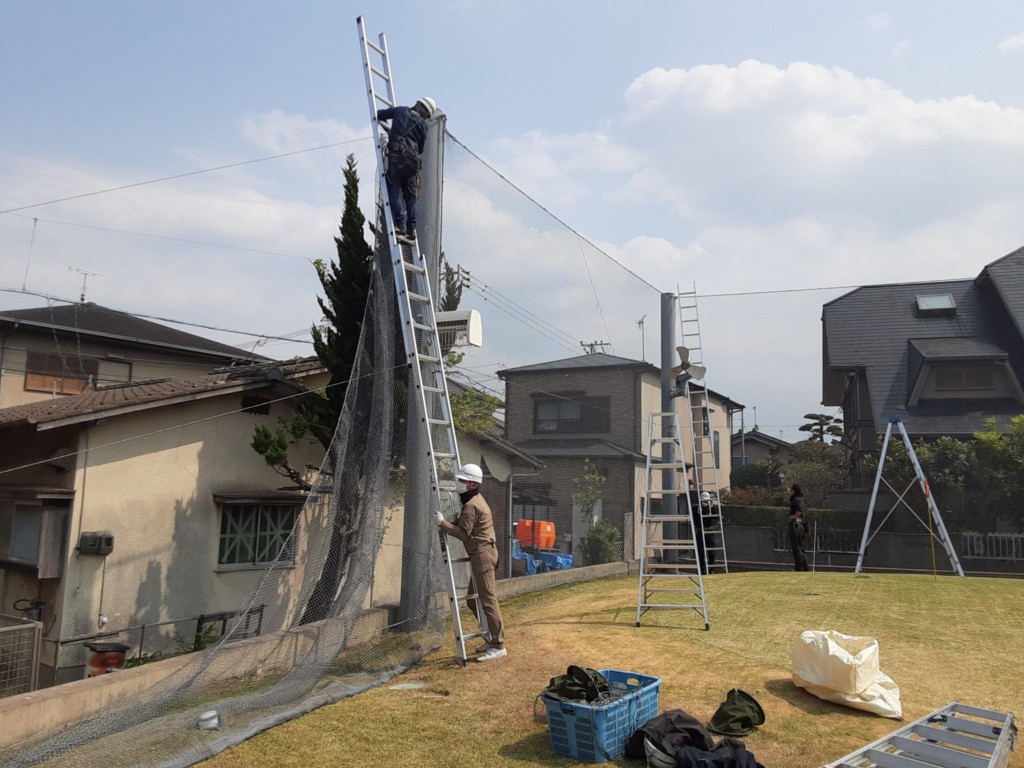 防球ネット張替工事