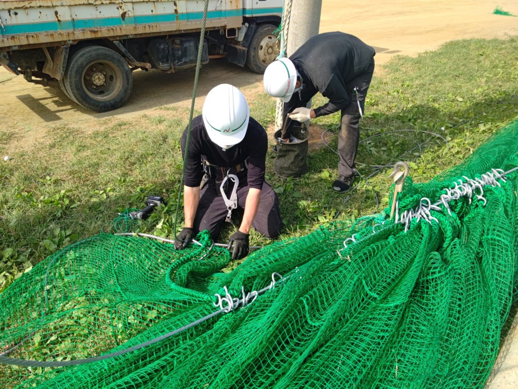 防球ネット張替工事