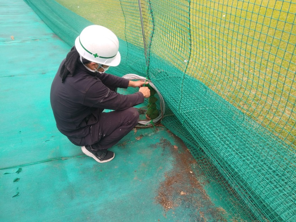 ガイドワイヤー復旧工事