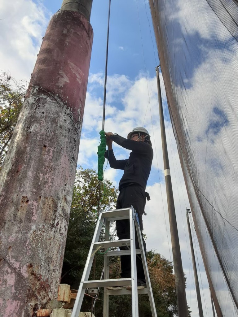 巻ワイヤー復旧工事