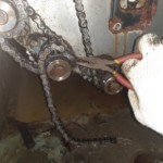 ボール洗浄機チェーン交換工事