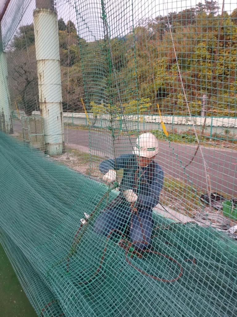 ネットワイヤー交換工事