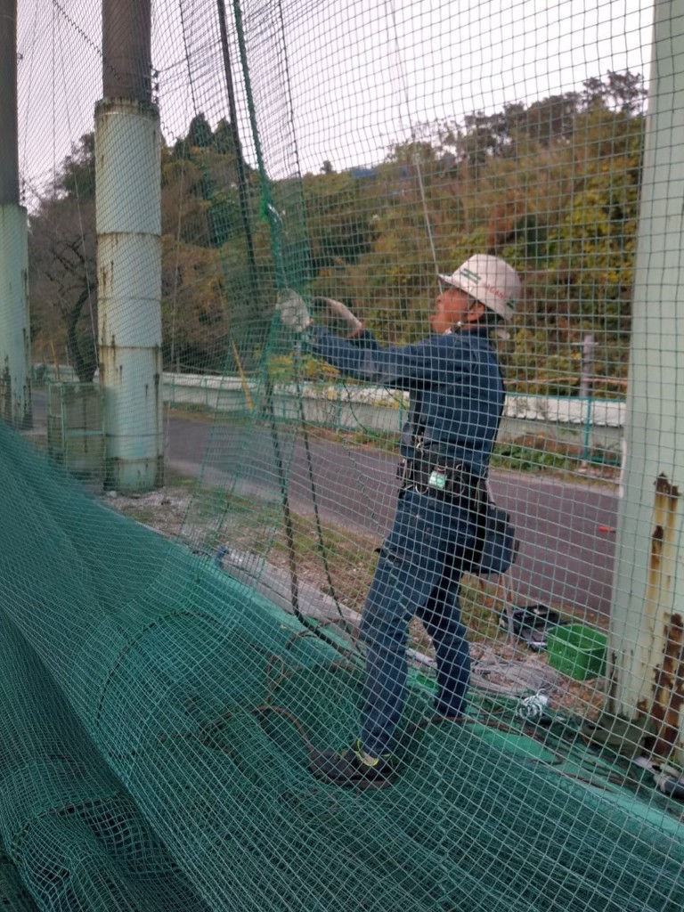 ネットワイヤー交換工事