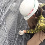 屋上ゴルフネット設置工事