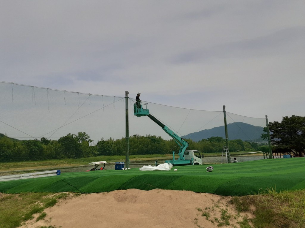 防球ネット設置工事