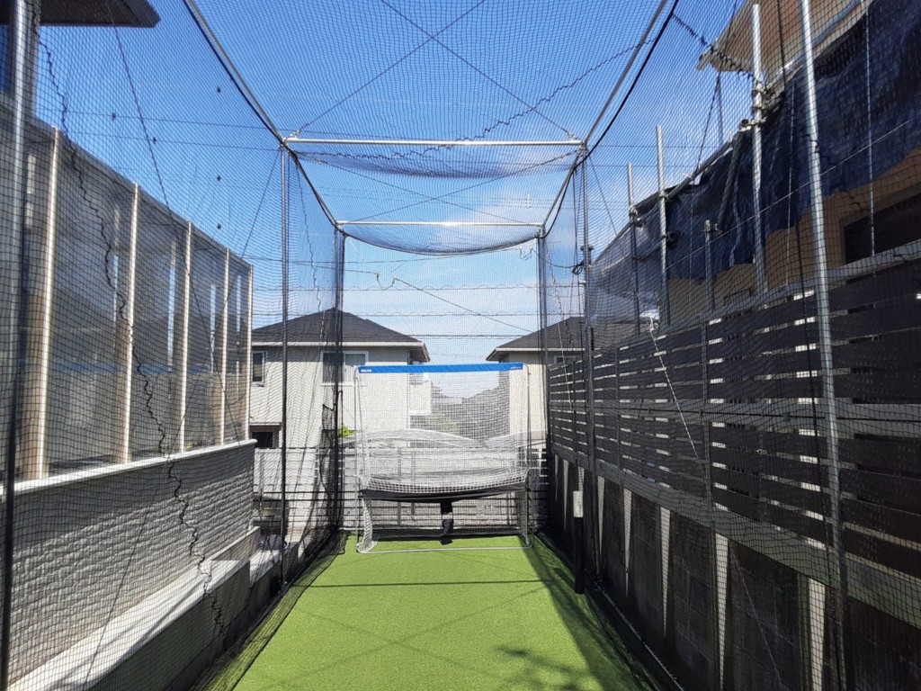 防球ネット設置工事