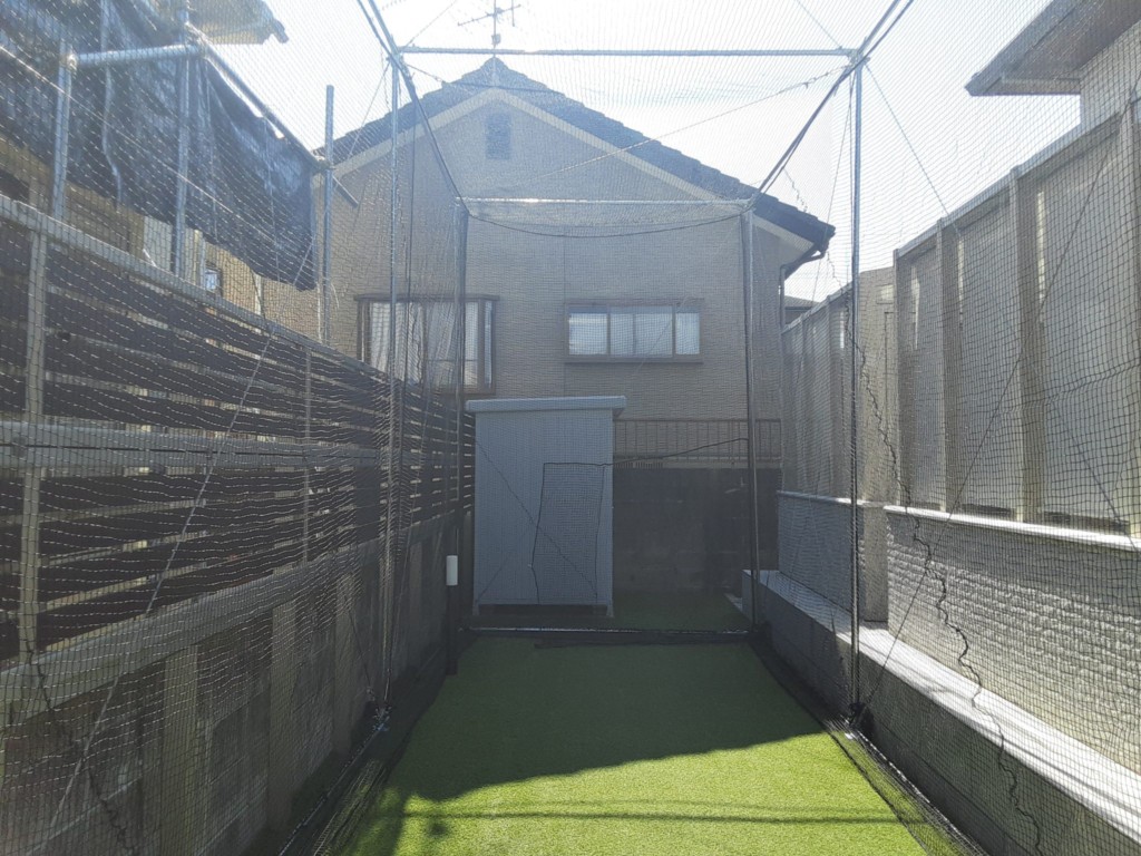 防球ネット設置工事