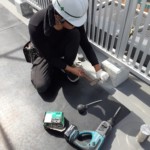 屋上ゴルフネット設置工事