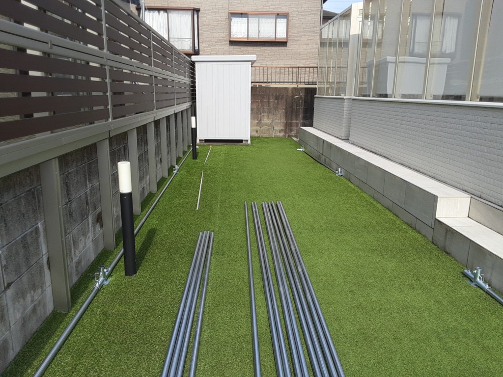 防球ネット設置工事