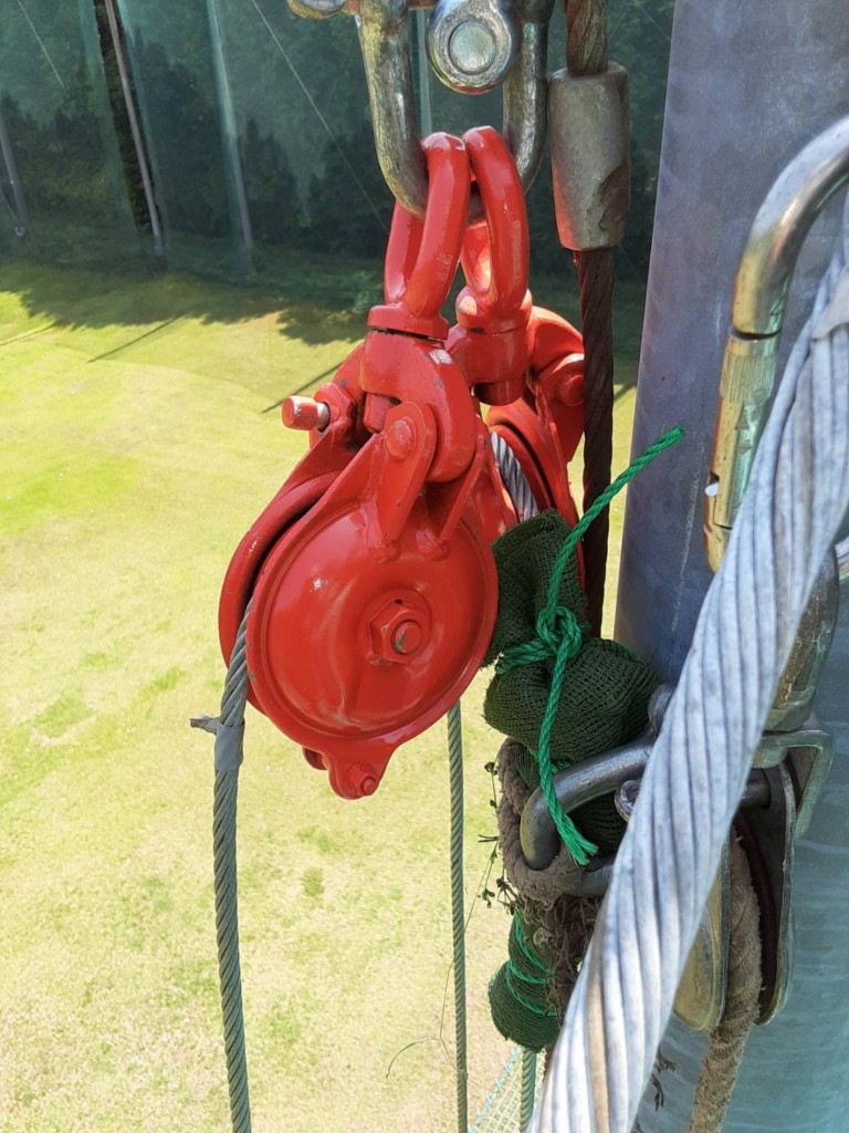 ワイヤー・滑車交換工事